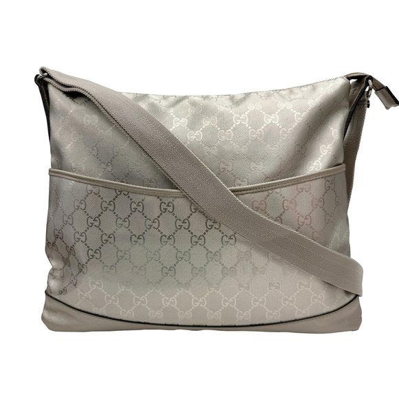 Gucci GG Imprimé Silver PVC shoulder - Picture 1 of 10